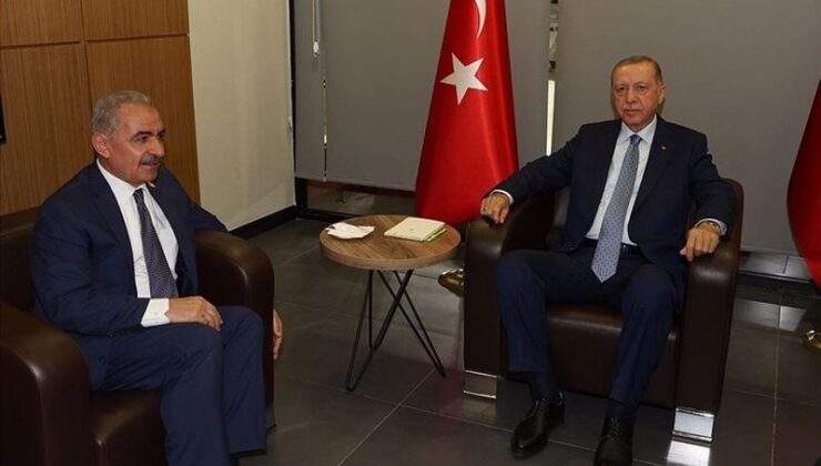 Cumhurbaşkanı Erdoğan Filistin Başbakanı Iştiyye ile görüştü